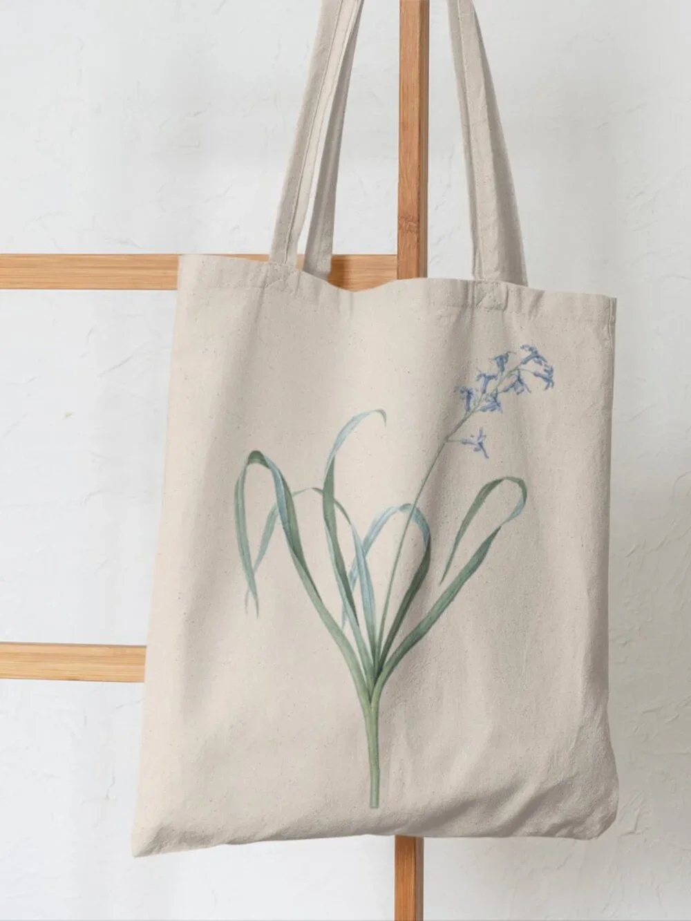 Garden Hyacinth Vintage Floral Print Graphic Canvas Tote Bag